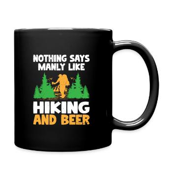 Hiking Hiker Nature Trekking Outdoor Mountaineerin - Full Colour Mug - black - Right