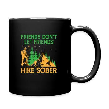Wandern Wanderer Natur Trekking Outdoor Bergsteigerin - Tasse einfarbig - Schwarz - Rechts