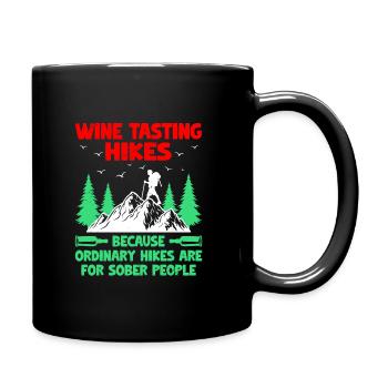 Hiking Hiker Nature Trekking Outdoor Mountaineerin - Full Colour Mug - black - Right