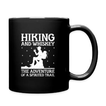 Wandern Wanderer Natur Trekking Outdoor Bergsteigerin - Tasse einfarbig - Schwarz - Rechts