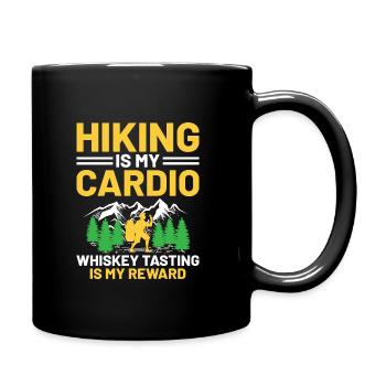 Wandern Wanderer Natur Trekking Outdoor Bergsteigerin - Tasse einfarbig - Schwarz - Rechts