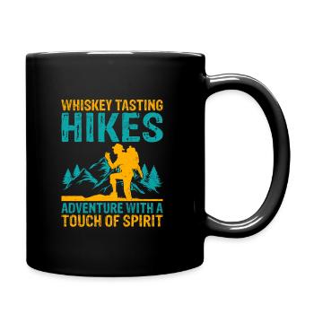 Wandern Wanderer Natur Trekking Outdoor Bergsteigerin - Tasse einfarbig - Schwarz - Rechts