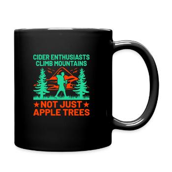 Wanderer, Wandern, Trekking, Outdoor, Natur, Alkohol, Getränk - Tasse einfarbig - Schwarz - Rechts
