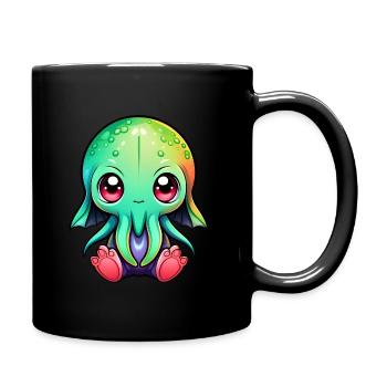 Magnetism of Lovecraft: Adorable Cute Baby Cthulhu - Full Colour Mug - black - Right