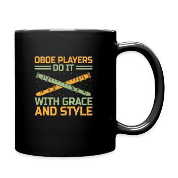 Joueur de hautbois Hautbois Basoonist Marching Band Instrumen - Mug uni - noir - Droite