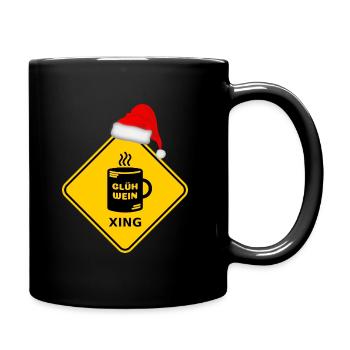 Wildwechsel "Glühwein" / Mütze - Tasse einfarbig - Schwarz - Rechts