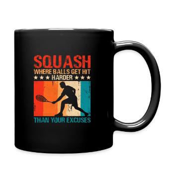 Squash Player Squash Tennis Player Raquetball Spor - Full Colour Mug - black - Right