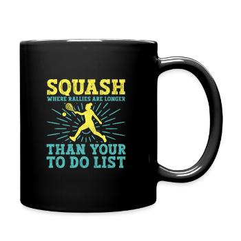 Joueur de squash Joueur de squash Joueur de tennis Raquetball Spor - Mug uni - noir - Droite