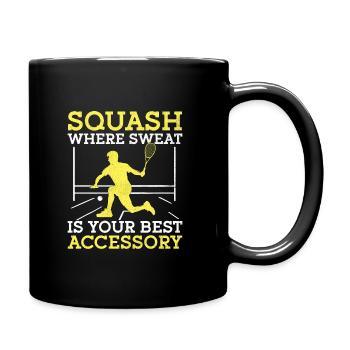 Squash Player Squash Tennis Player Raquetball Spor - Full Colour Mug - black - Right