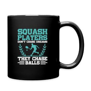 Squash Player Squash Tennis Player Raquetball Spor - Full Colour Mug - black - Right