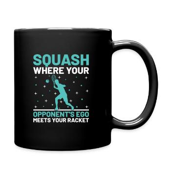Squash Player Squash Tennis Player Raquetball Spor - Full Colour Mug - black - Right