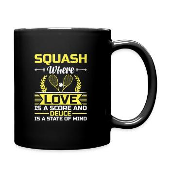 Squash Player Squash Tennis Player Raquetball Spor - Full Colour Mug - black - Right