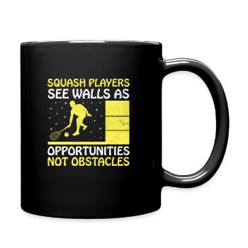 Squash Player Squash Tennis Player Raquetball Spor - Full Colour Mug - black - Right