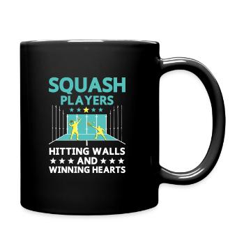 Squash Player Squash Tennis Player Raquetball Spor - Full Colour Mug - black - Right