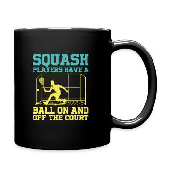 Squash Player Squash Tennis Player Raquetball Spor - Full Colour Mug - black - Right