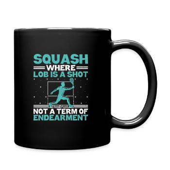 Joueur de squash Joueur de squash Joueur de tennis Raquetball Spor - Mug uni - noir - Droite