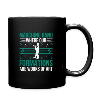 Blaskapelle Sprüche Lustige Marschinstrumente - Tasse einfarbig - Schwarz - Rechts