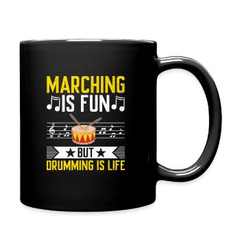 Drum Corps Marching Band Drum Corp Music Percussio - Tasse einfarbig - Schwarz - Rechts