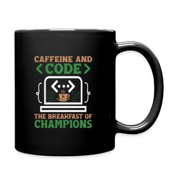 Coffee Coding Programmer Coder Developer Nerd Coff - Full Colour Mug - black - Right