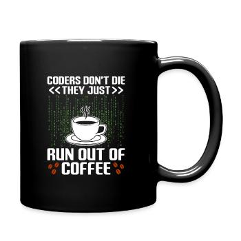 Kaffee-Codierung Programmierer Programmierer Entwickler Nerd Coff - Tasse einfarbig - Schwarz - Rechts