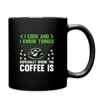 Café Codage Programmeur Codeur Développeur Nerd Coff - Mug uni - noir - Droite