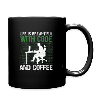 Café Codage Programmeur Codeur Développeur Nerd Coff - Mug uni - noir - Droite