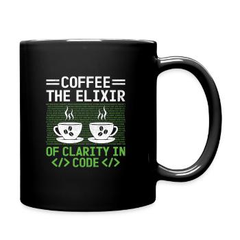Kaffee-Codierung Programmierer Programmierer Entwickler Nerd Coff - Tasse einfarbig - Schwarz - Rechts