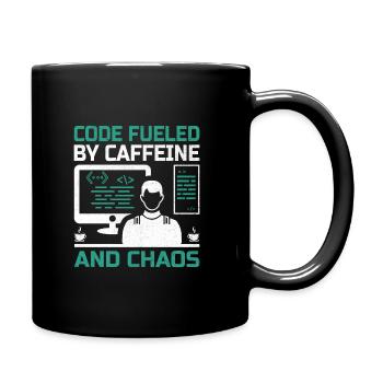 Coffee Coding Programmer Coder Developer Nerd Coff - Full Colour Mug - black - Right