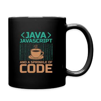 Coffee Coding Programmer Coder Developer Nerd Coff - Full Colour Mug - black - Right