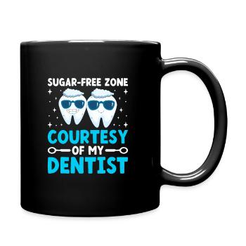 Zone sans sucre avec l’aimable autorisation de My Dentist Dental Dent - Mug uni - noir - Droite