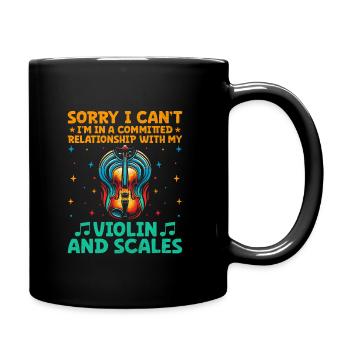 Désolé, je ne peux pas, je suis dans une relation engagée avec - Mug uni - noir - Droite