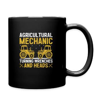 Landwirtschaftsmechaniker Lustige Traktormechaniker Bauernhof - Tasse einfarbig - Schwarz - Rechts