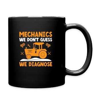 Landwirtschaftsmechaniker Lustige Traktormechaniker Bauernhof - Tasse einfarbig - Schwarz - Rechts