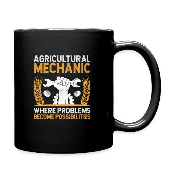 Landwirtschaftsmechaniker Lustige Traktormechaniker Bauernhof - Tasse einfarbig - Schwarz - Rechts