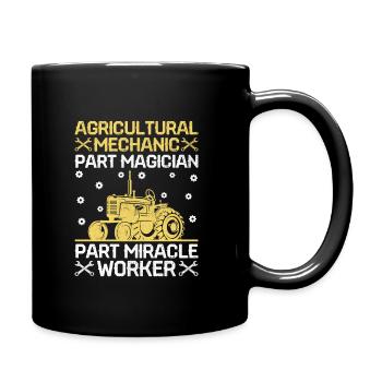 Landwirtschaftsmechaniker Lustige Traktormechaniker Bauernhof - Tasse einfarbig - Schwarz - Rechts