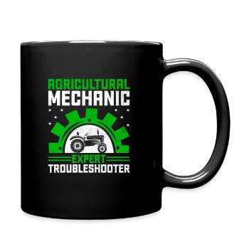 Landwirtschaftsmechaniker Lustige Traktormechaniker Bauernhof - Tasse einfarbig - Schwarz - Rechts