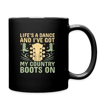 Comté Musique Vintage Amateur de musique Western Country C - Mug uni - noir - Droite