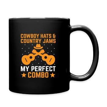 Comté Musique Vintage Amateur de musique Western Country C - Mug uni - noir - Droite