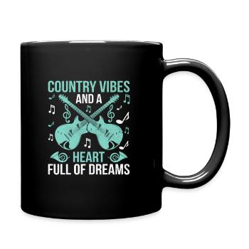 Comté Musique Vintage Amateur de musique Western Country C - Mug uni - noir - Droite
