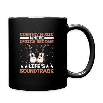 Comté Musique Vintage Amateur de musique Western Country C - Mug uni - noir - Droite