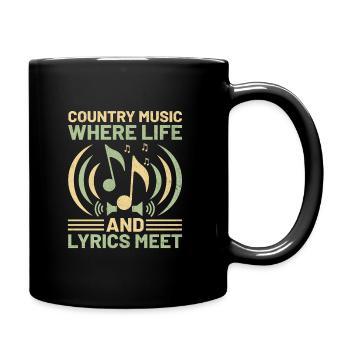 Comté Musique Vintage Amateur de musique Western Country C - Mug uni - noir - Droite