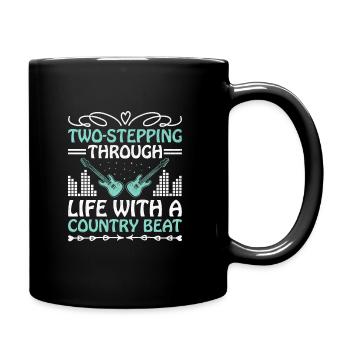 County Music Vintage Music Lover Western Country C - Tasse einfarbig - Schwarz - Rechts
