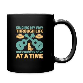 Comté Musique Vintage Amateur de musique Western Country C - Mug uni - noir - Droite