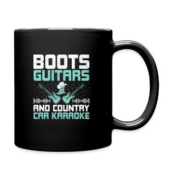 Comté Musique Vintage Amateur de musique Western Country C - Mug uni - noir - Droite