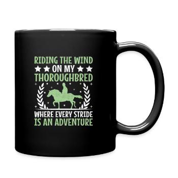 Courses de chevaux pur-sang Équitation Chevaux équestres - Mug uni - noir - Droite