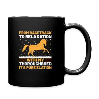 Courses de chevaux pur-sang Équitation Chevaux équestres - Mug uni - noir - Droite