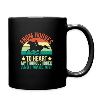 Courses de chevaux pur-sang Équitation Chevaux équestres - Mug uni - noir - Droite