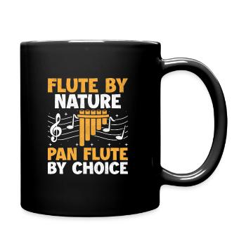 Pan Flute Player Pan Flutist Marching Band Music I - Full Colour Mug - black - Right