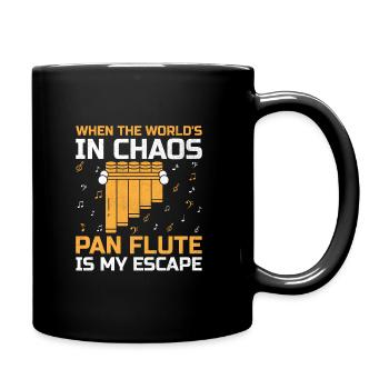 Pan Flute Player Pan Flutist Marching Band Music I - Full Colour Mug - black - Right