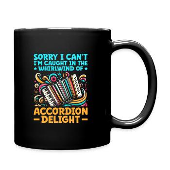 Tut mir leid, dass ich nicht kann, dass ich im Wirbelwind von Accor gefangen bin - Tasse einfarbig - Schwarz - Rechts